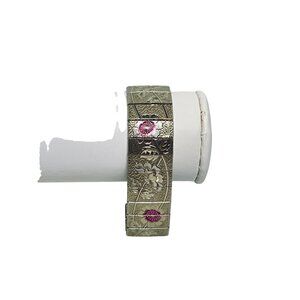 Vintage Gold Tone Floral Paneled Bracelet (6145)